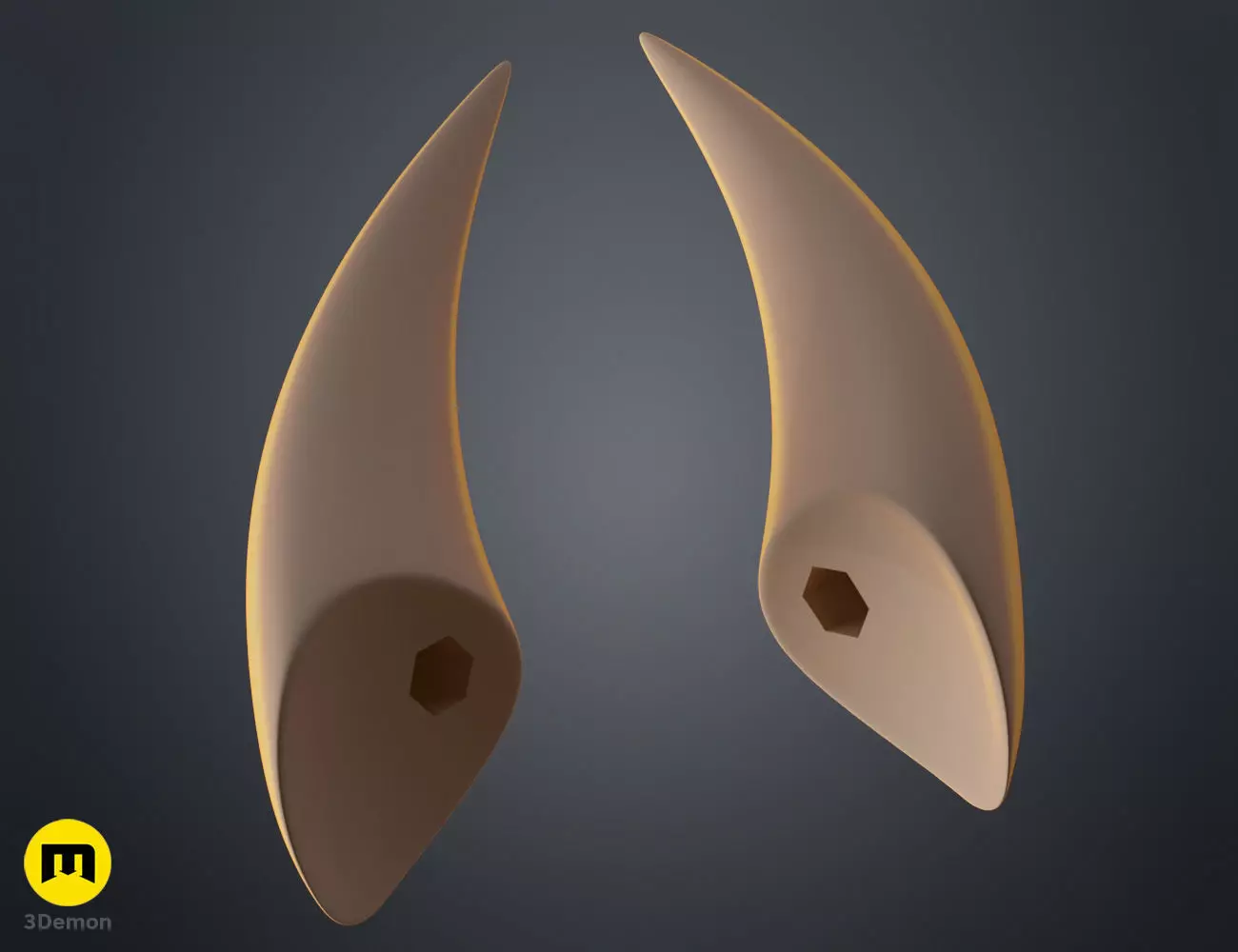 Hornet and Ghost Cosplay Horns - Hollow Knight 3D print model_14