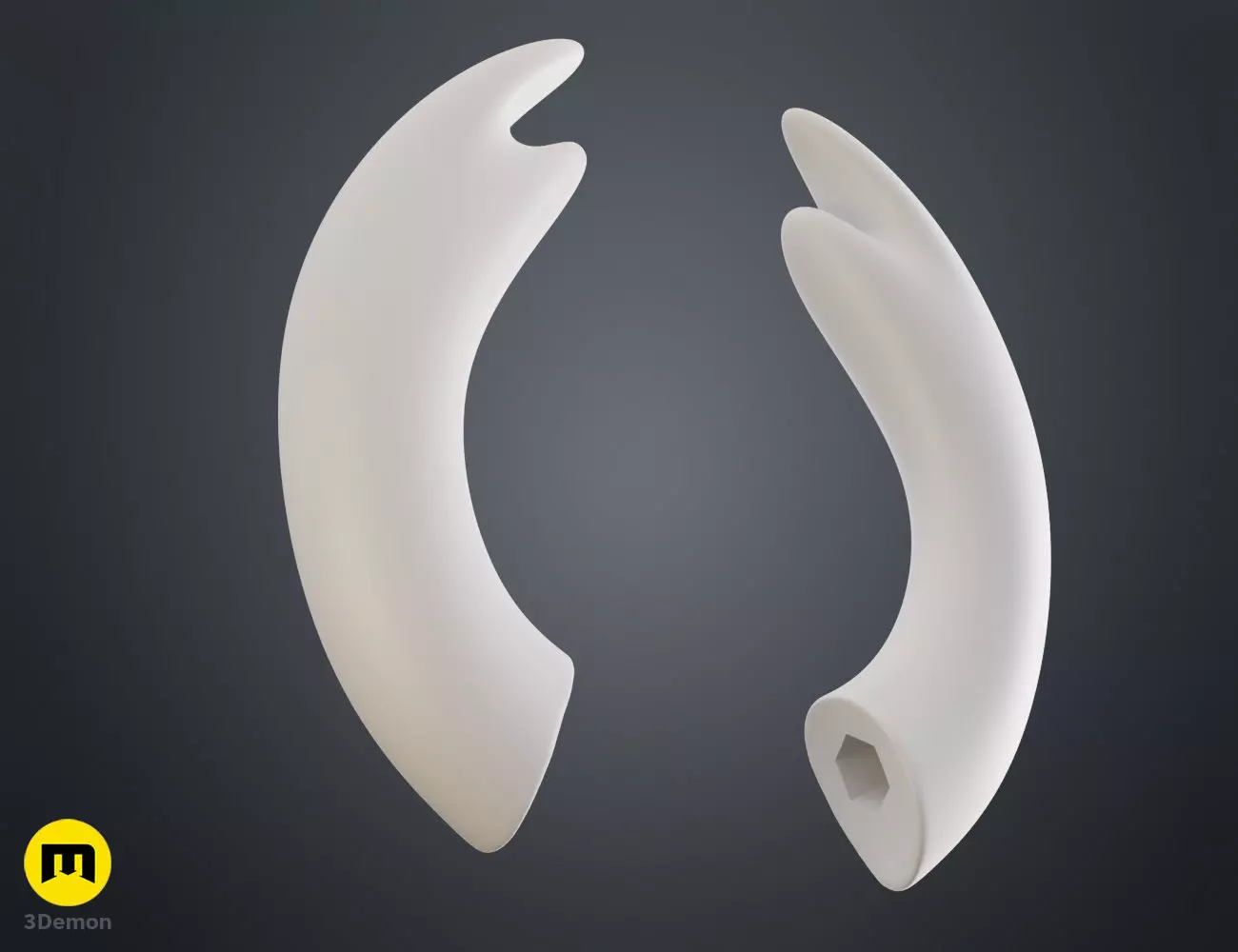 Hornet and Ghost Cosplay Horns - Hollow Knight 3D print model_11