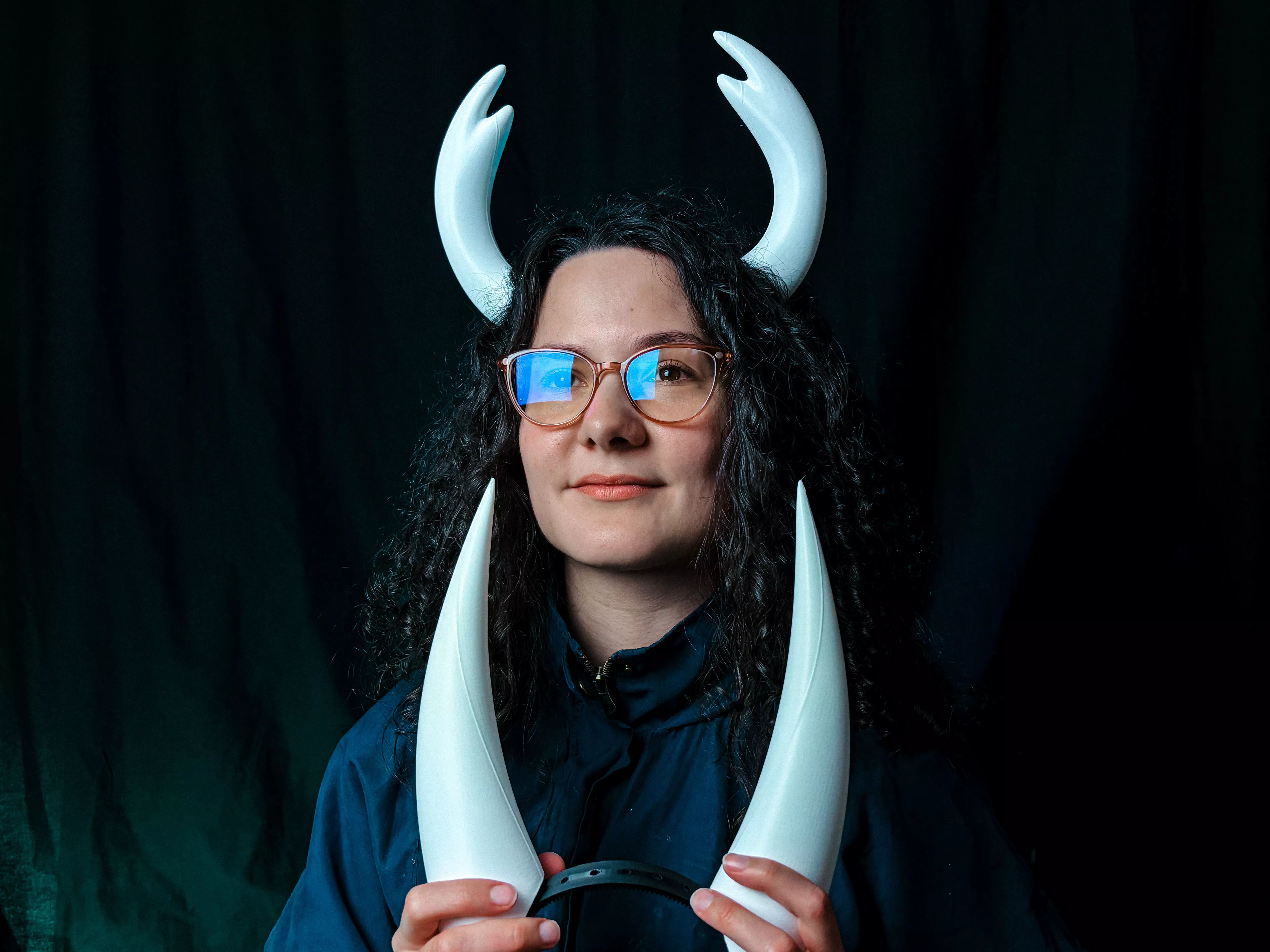 Hornet and Ghost Cosplay Horns - Hollow Knight 3D print model_0