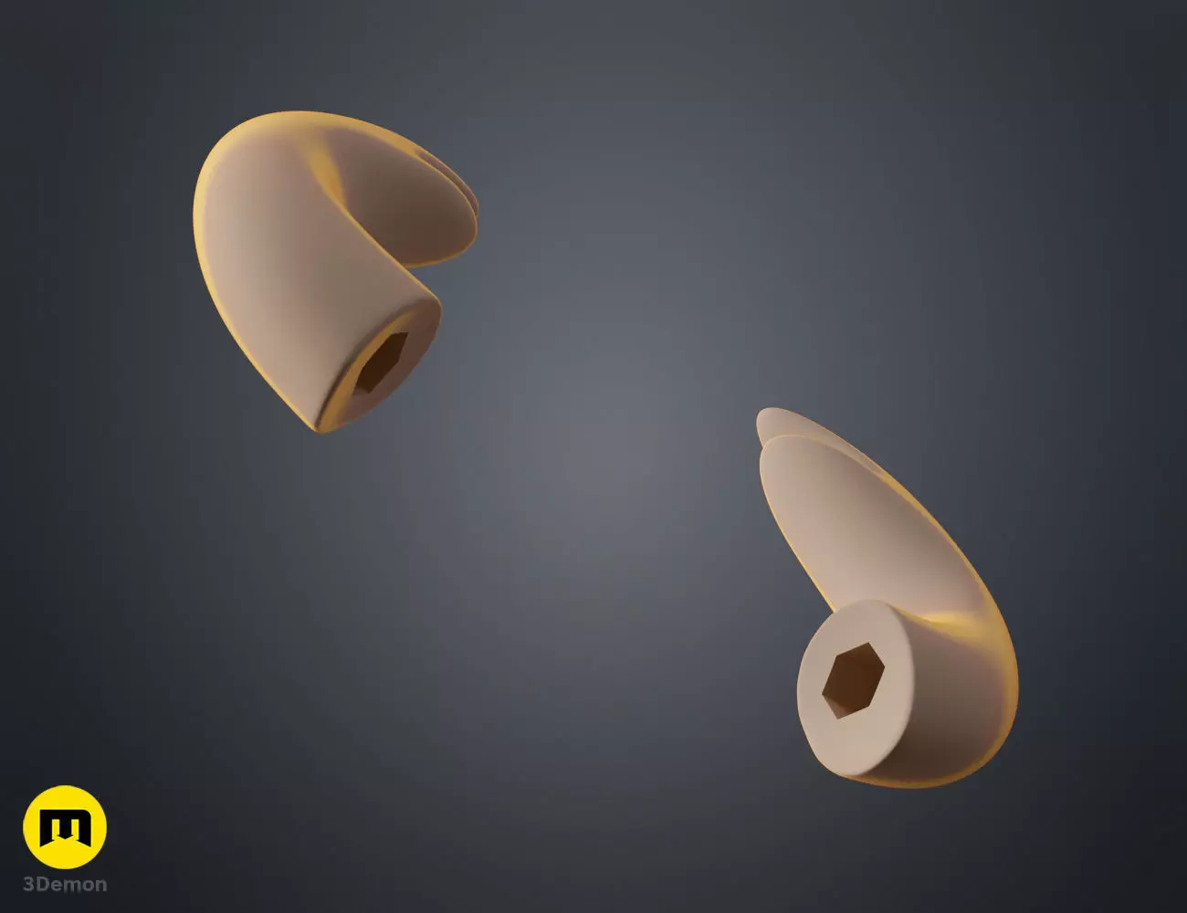 Hornet and Ghost Cosplay Horns - Hollow Knight 3D print model_9