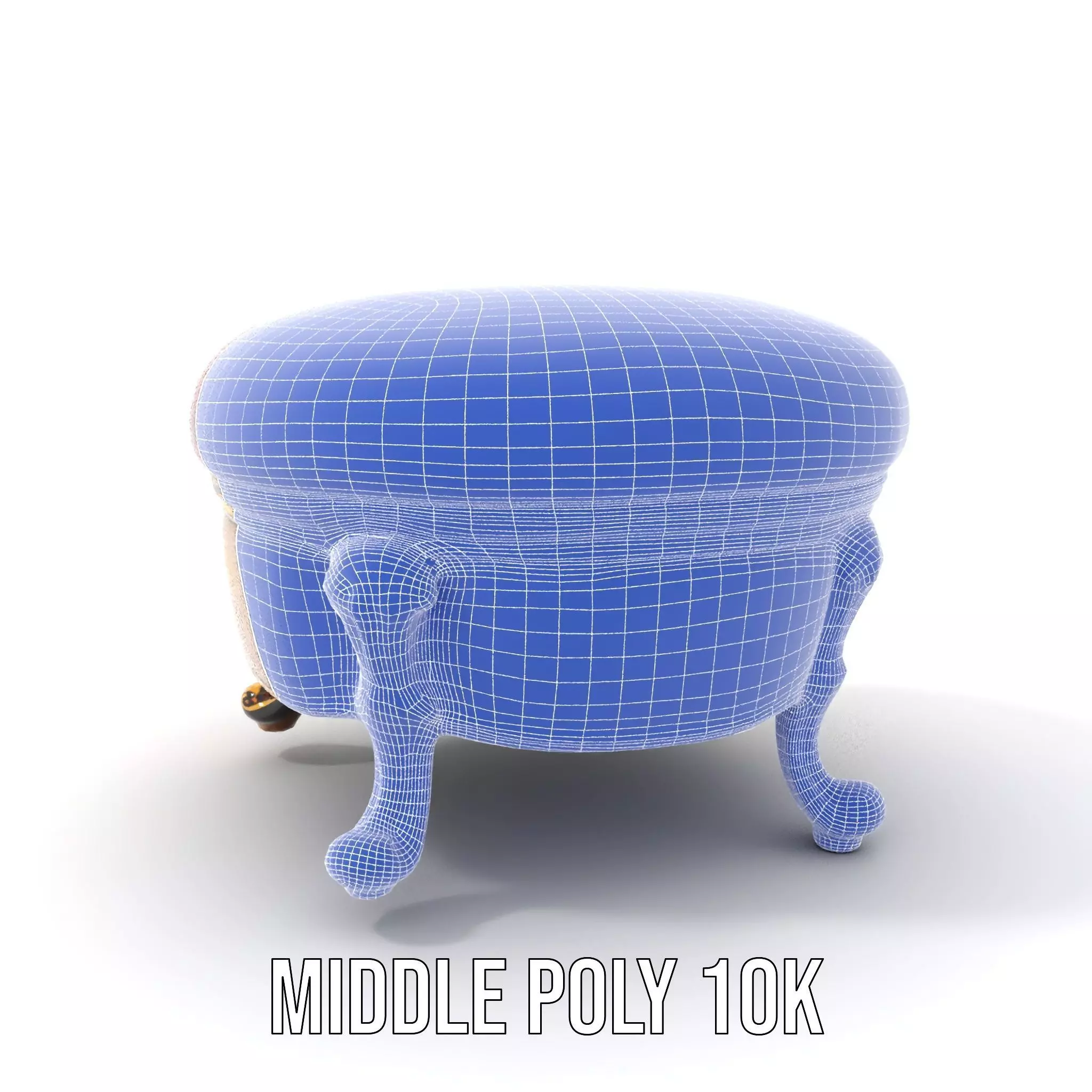 Elegant Red Ottoman model pack Low-poly 3D model_15