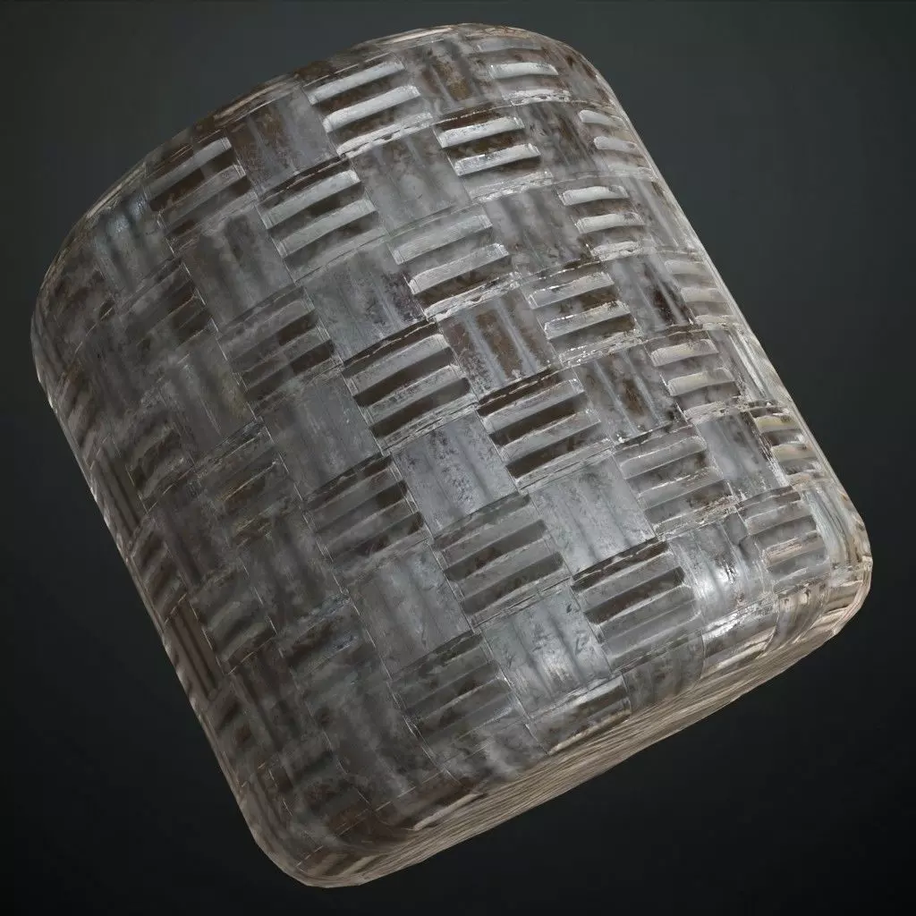 Pale Matte Directional Anti-Slip Metal PBR Seamless Texture_1