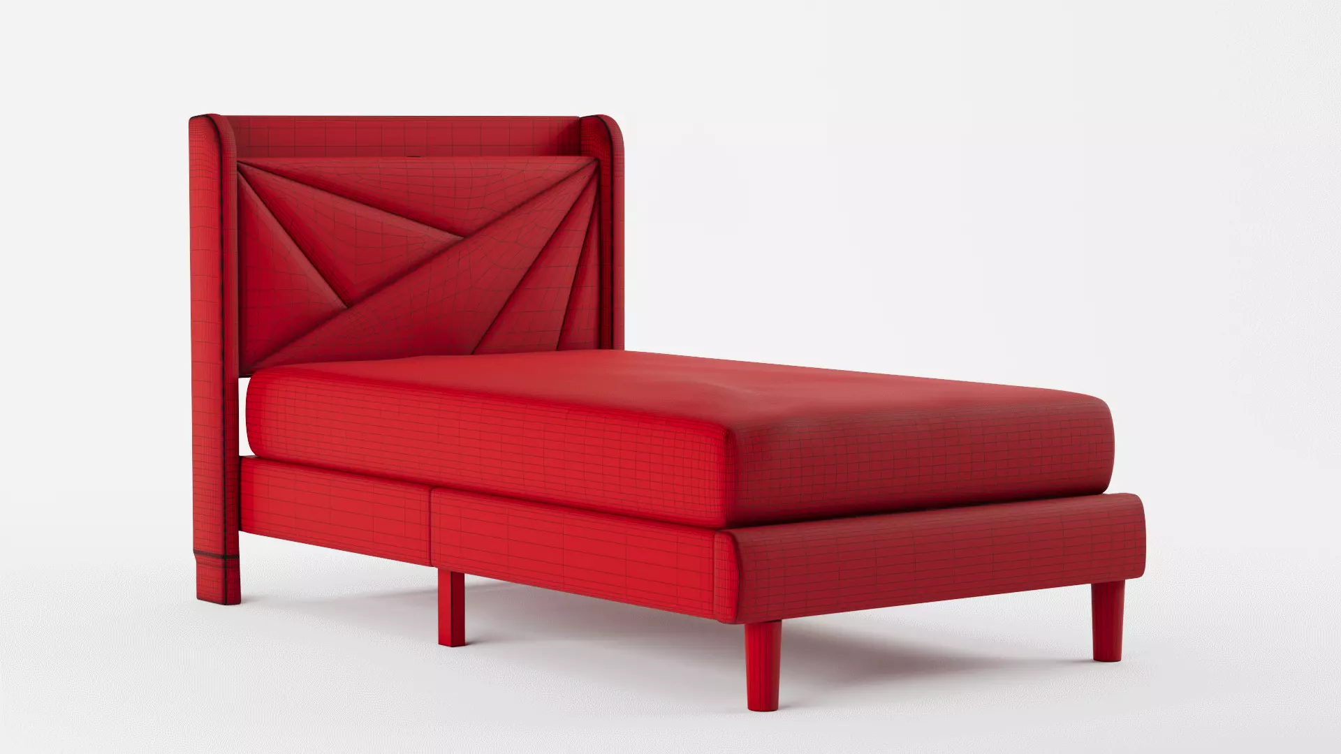 Feonase Queen Bed Frame with Type-C  and USB Ports 3D model_11