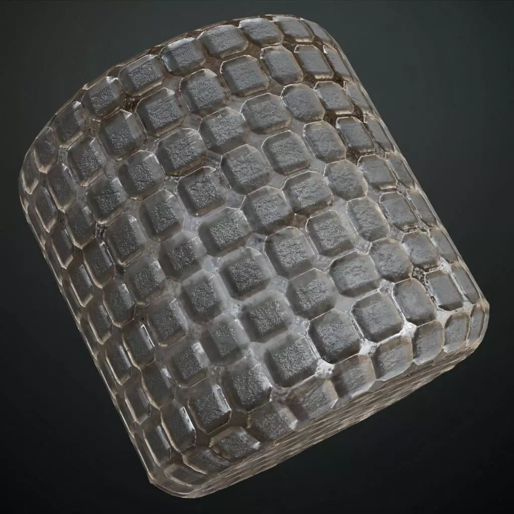 Padded Checkerboard Square Fabric PBR Seamless Texture_1