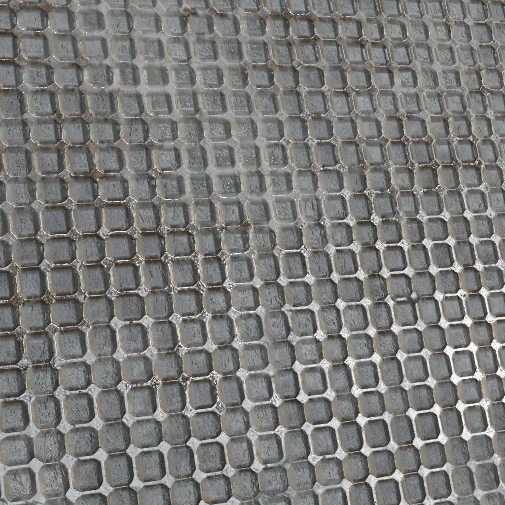 Padded Checkerboard Square Fabric PBR Seamless Texture_3