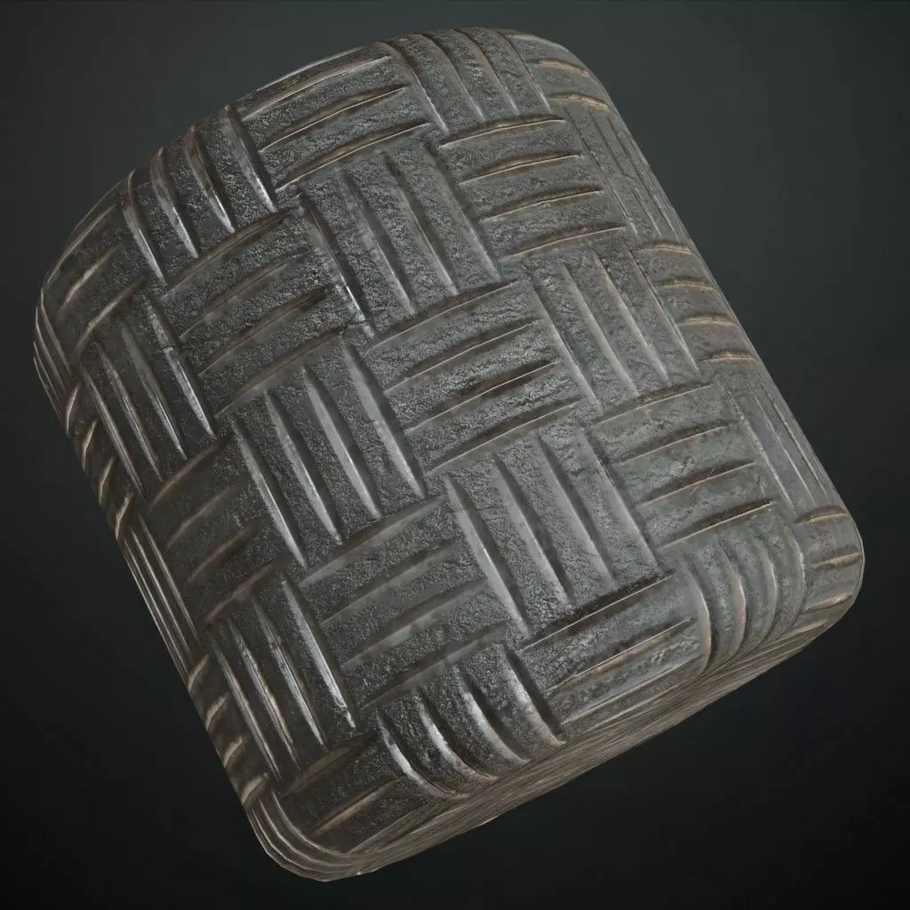 Heavily Worn White Painted Metal PBR Seamless Texture_1