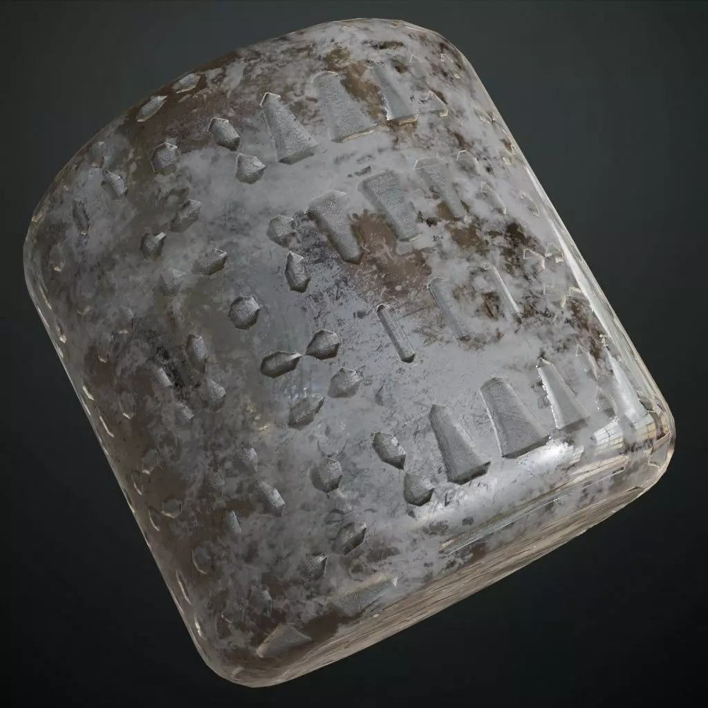 Clean Shiny Dark Corrugated Metal Siding PBR Seamless Texture_1