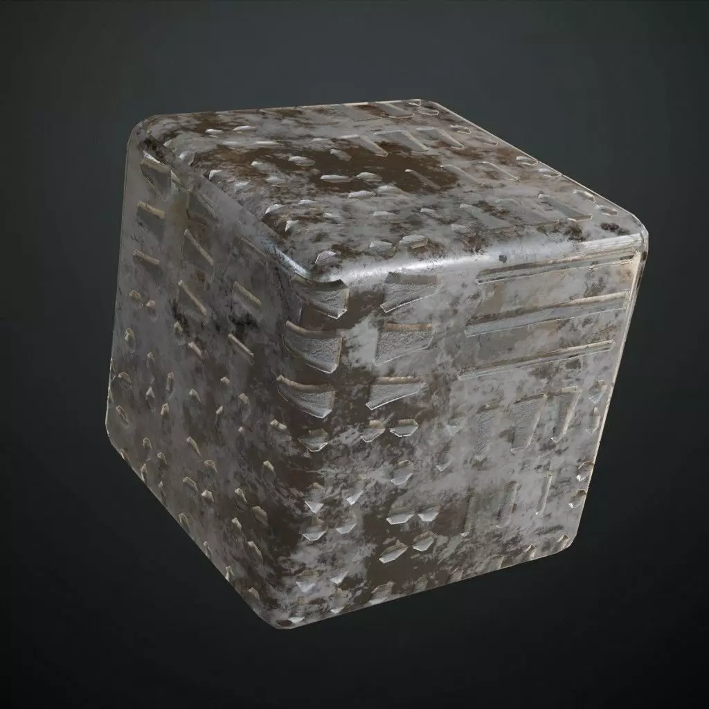 Clean Shiny Dark Corrugated Metal Siding PBR Seamless Texture_4