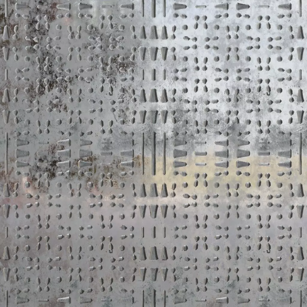 Clean Shiny Dark Corrugated Metal Siding PBR Seamless Texture_2