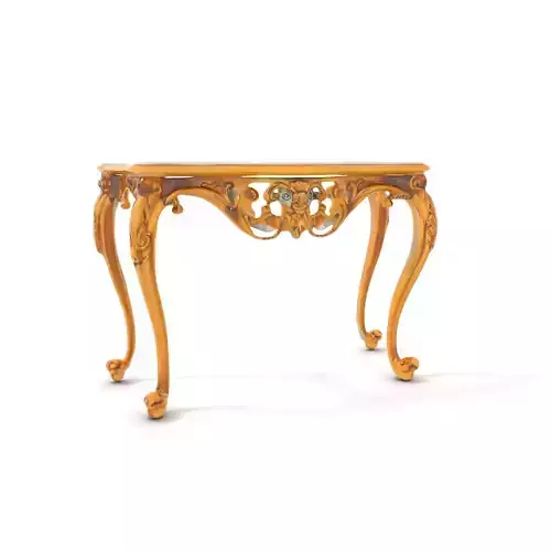 Baroque Gold Console Table model pack Low-poly 3D model