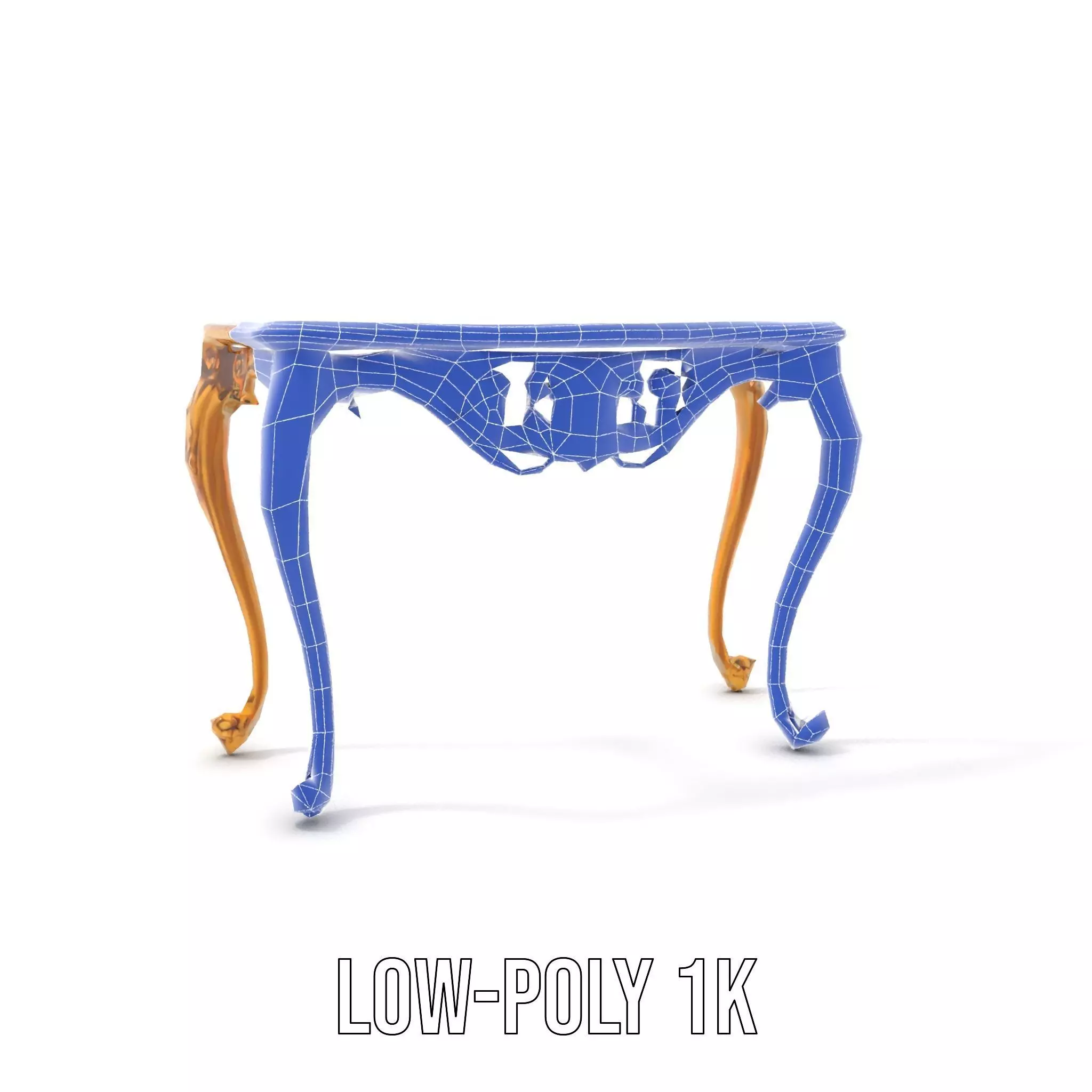Baroque Gold Console Table model pack Low-poly 3D model_25