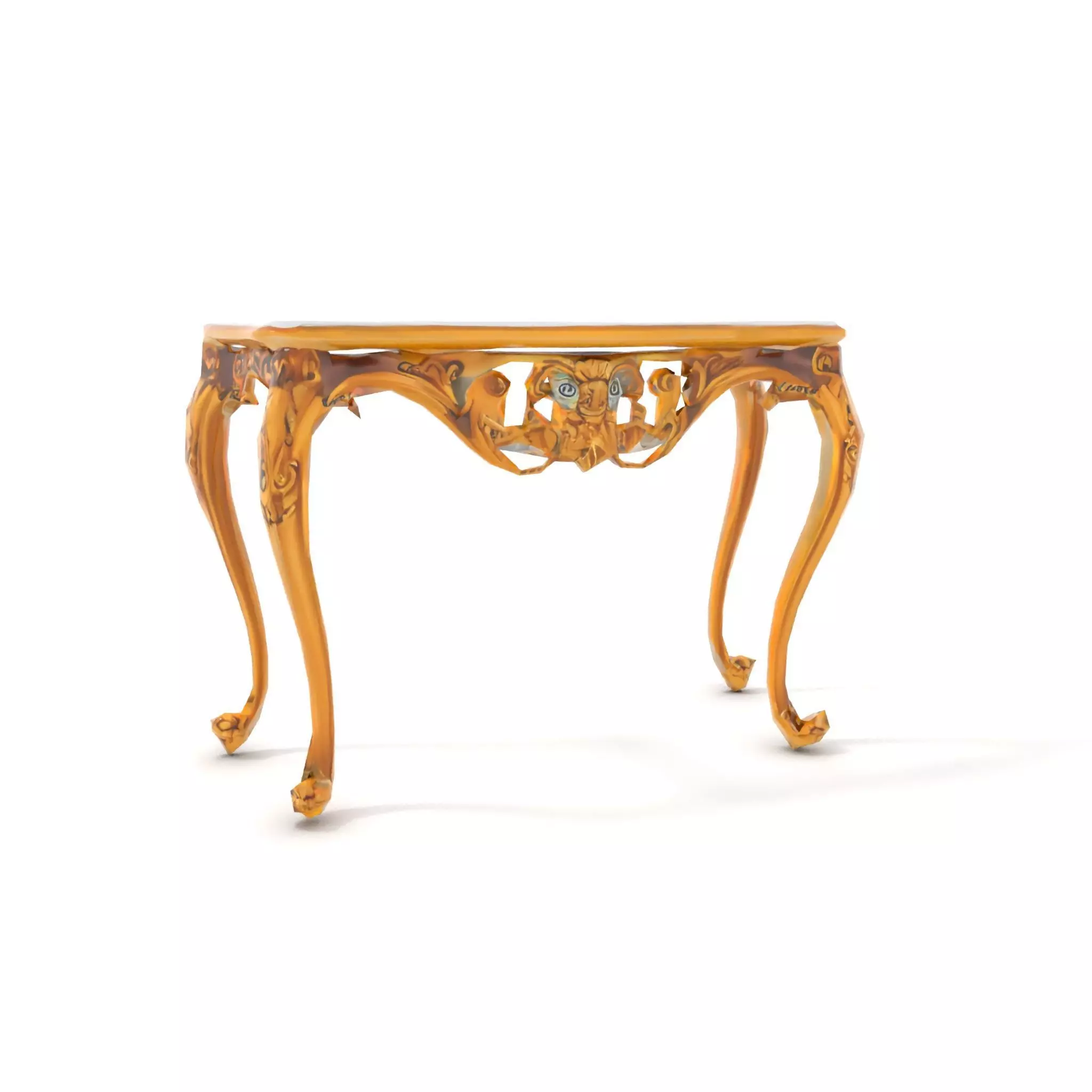 Baroque Gold Console Table model pack Low-poly 3D model_7