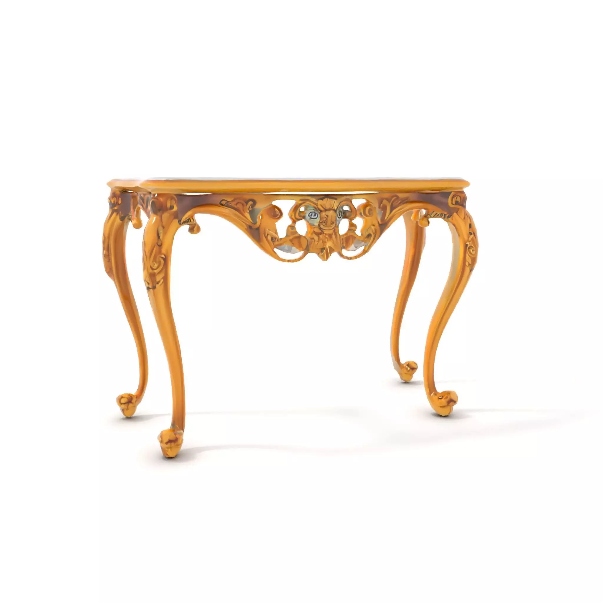 Baroque Gold Console Table model pack Low-poly 3D model_11