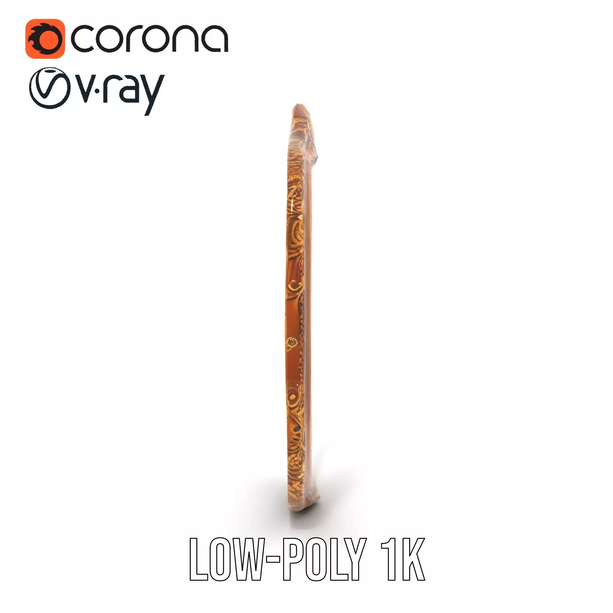 Elegant Gold Mirror model pack Low-poly 3D model_9