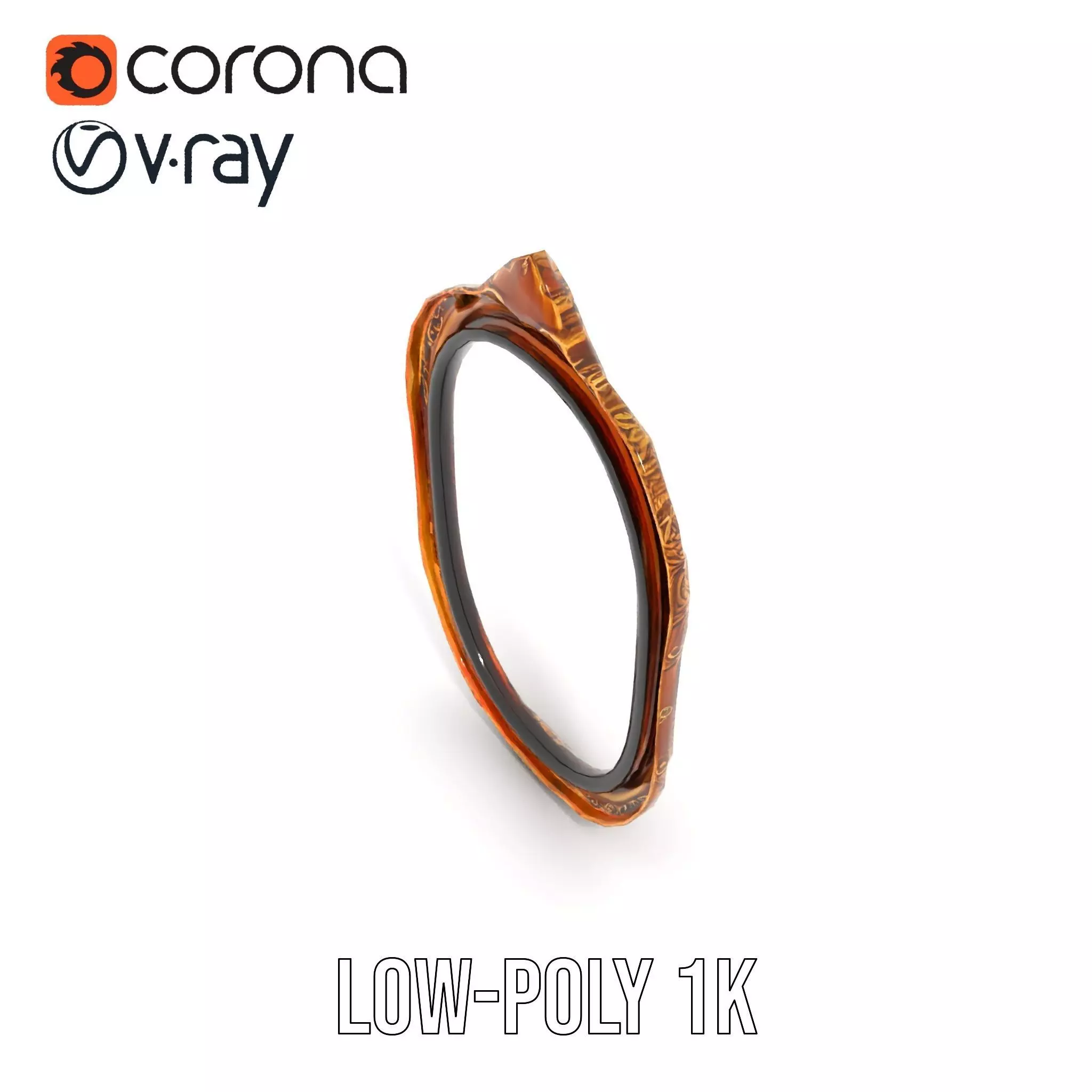 Elegant Gold Mirror model pack Low-poly 3D model_17