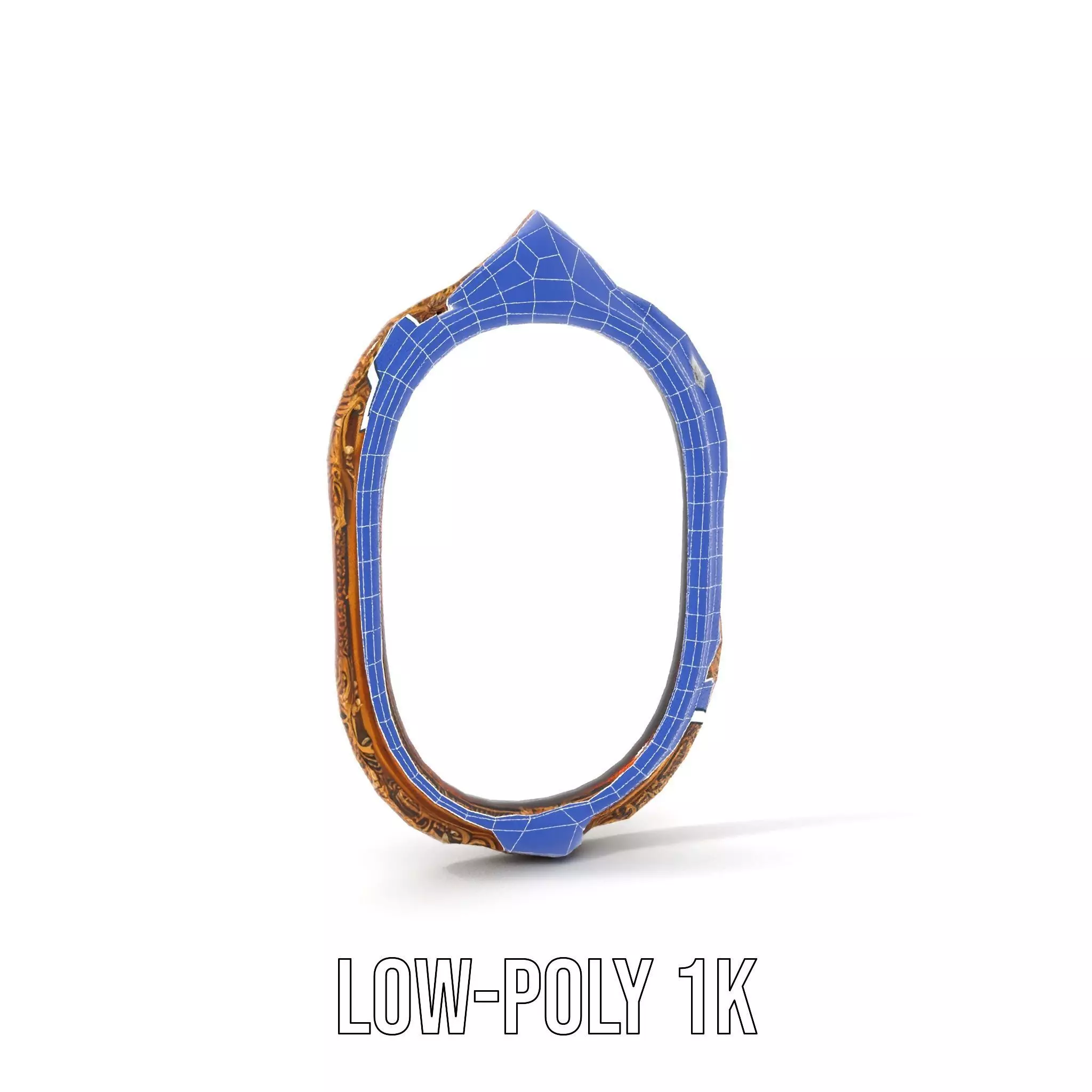 Elegant Gold Mirror model pack Low-poly 3D model_14