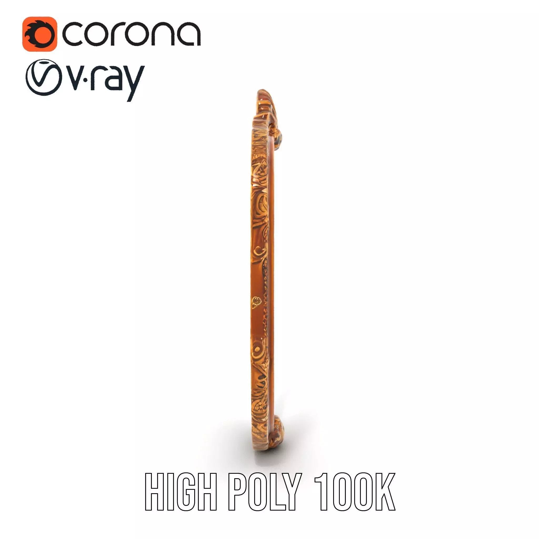 Elegant Gold Mirror model pack Low-poly 3D model_29