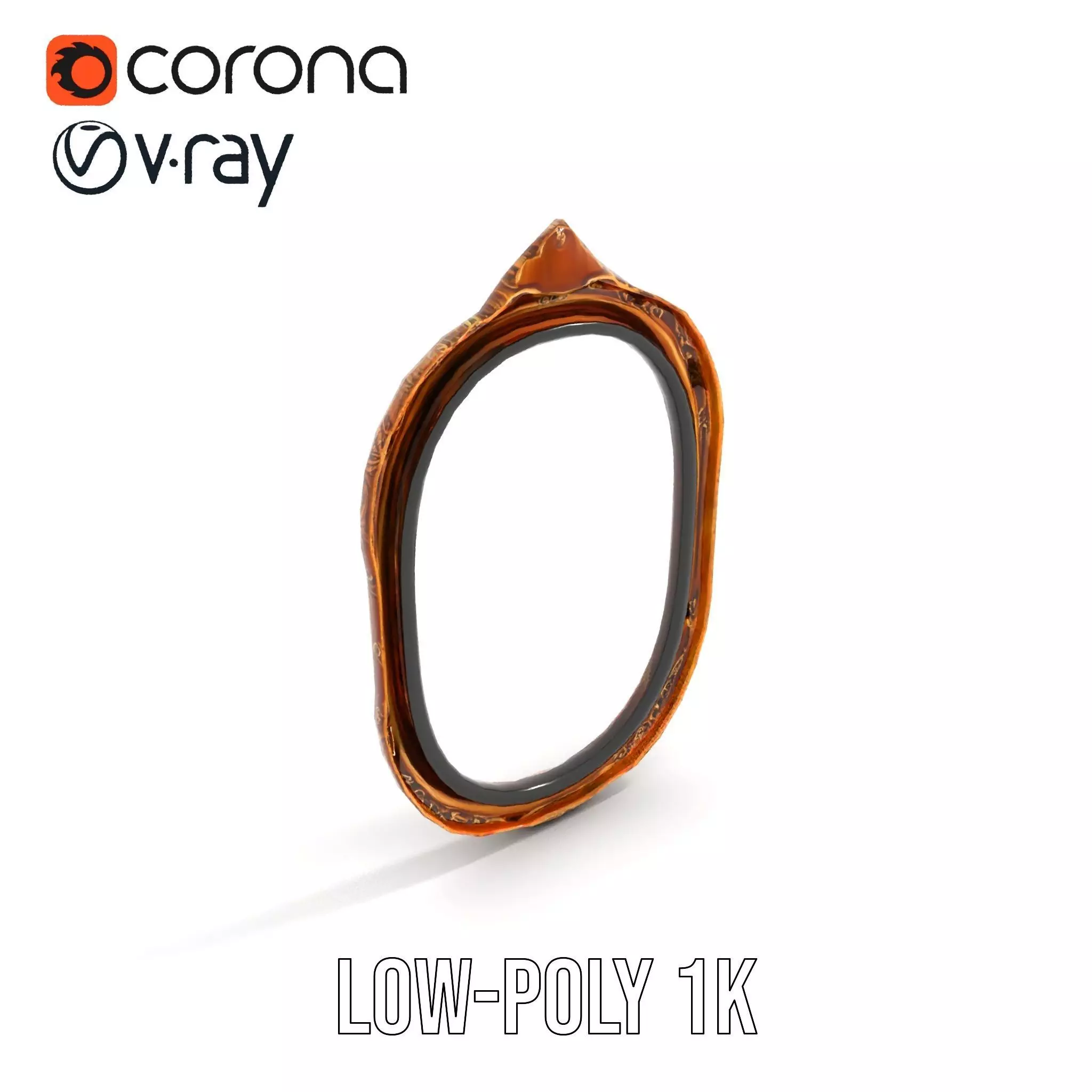 Elegant Gold Mirror model pack Low-poly 3D model_28