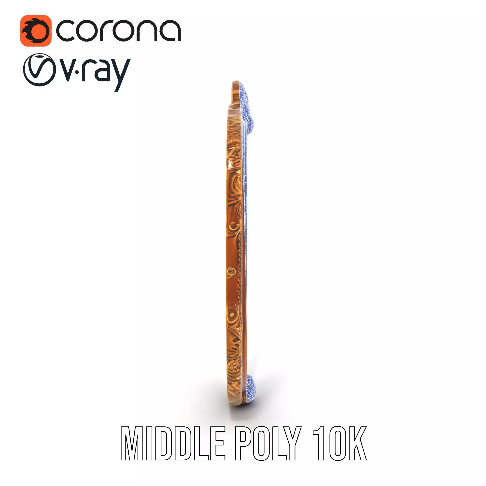 Elegant Gold Mirror model pack Low-poly 3D model_27