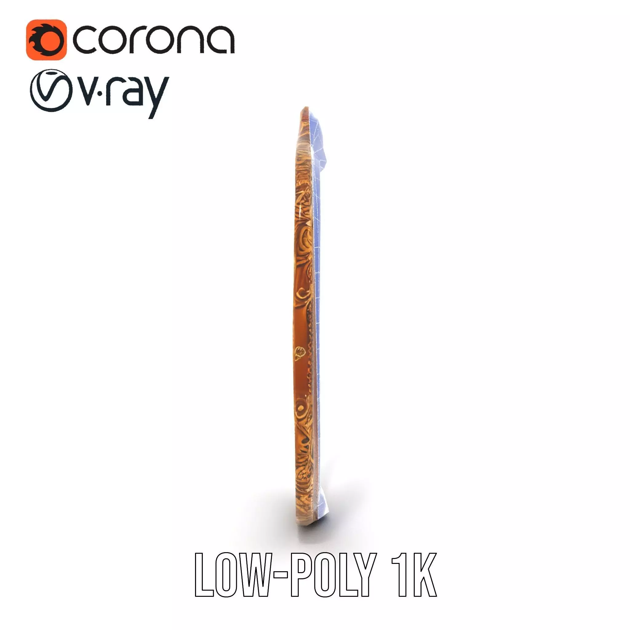 Elegant Gold Mirror model pack Low-poly 3D model_31