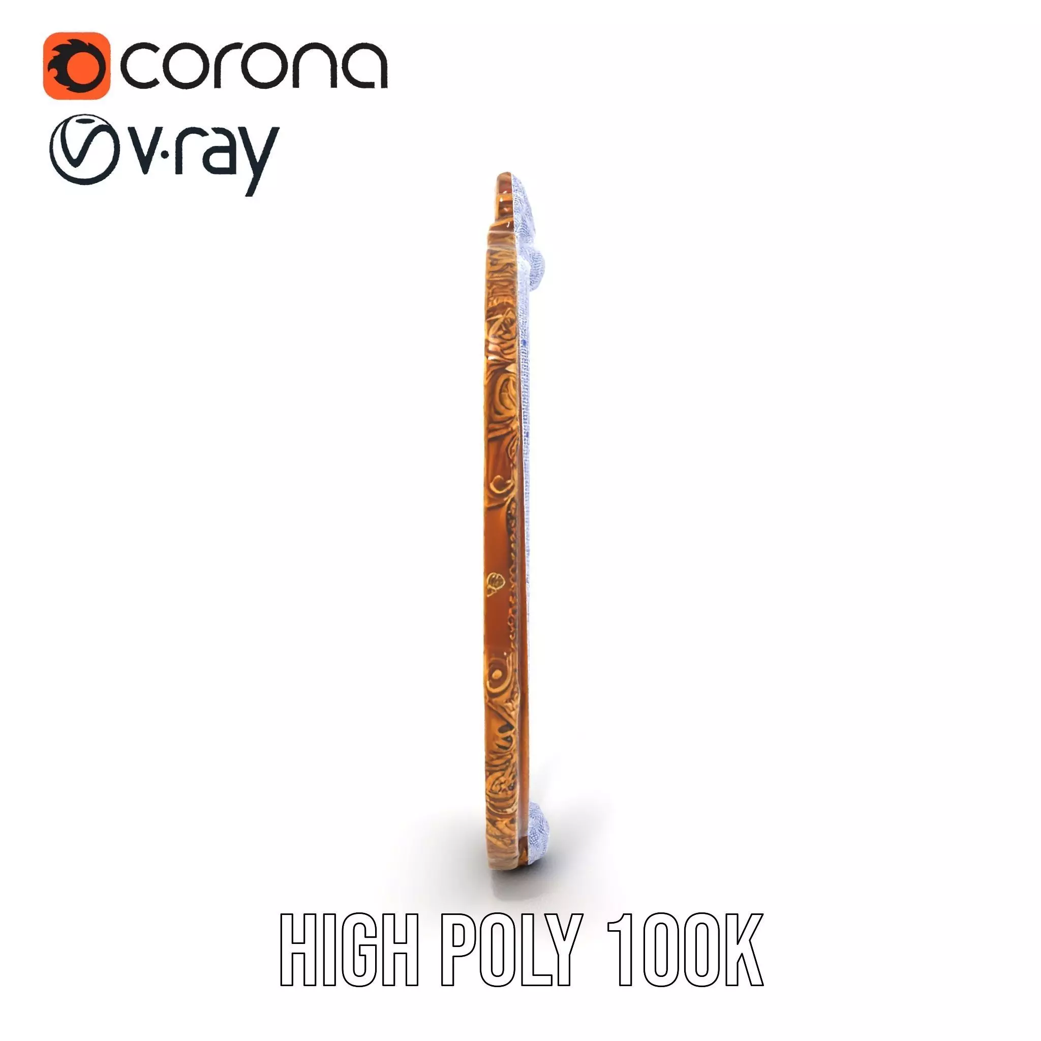 Elegant Gold Mirror model pack Low-poly 3D model_34