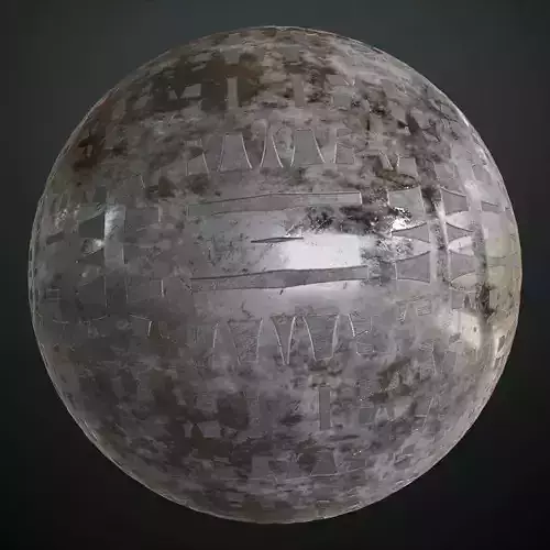 Grungy Wet Futuristic Panel Engraving PBR Seamless