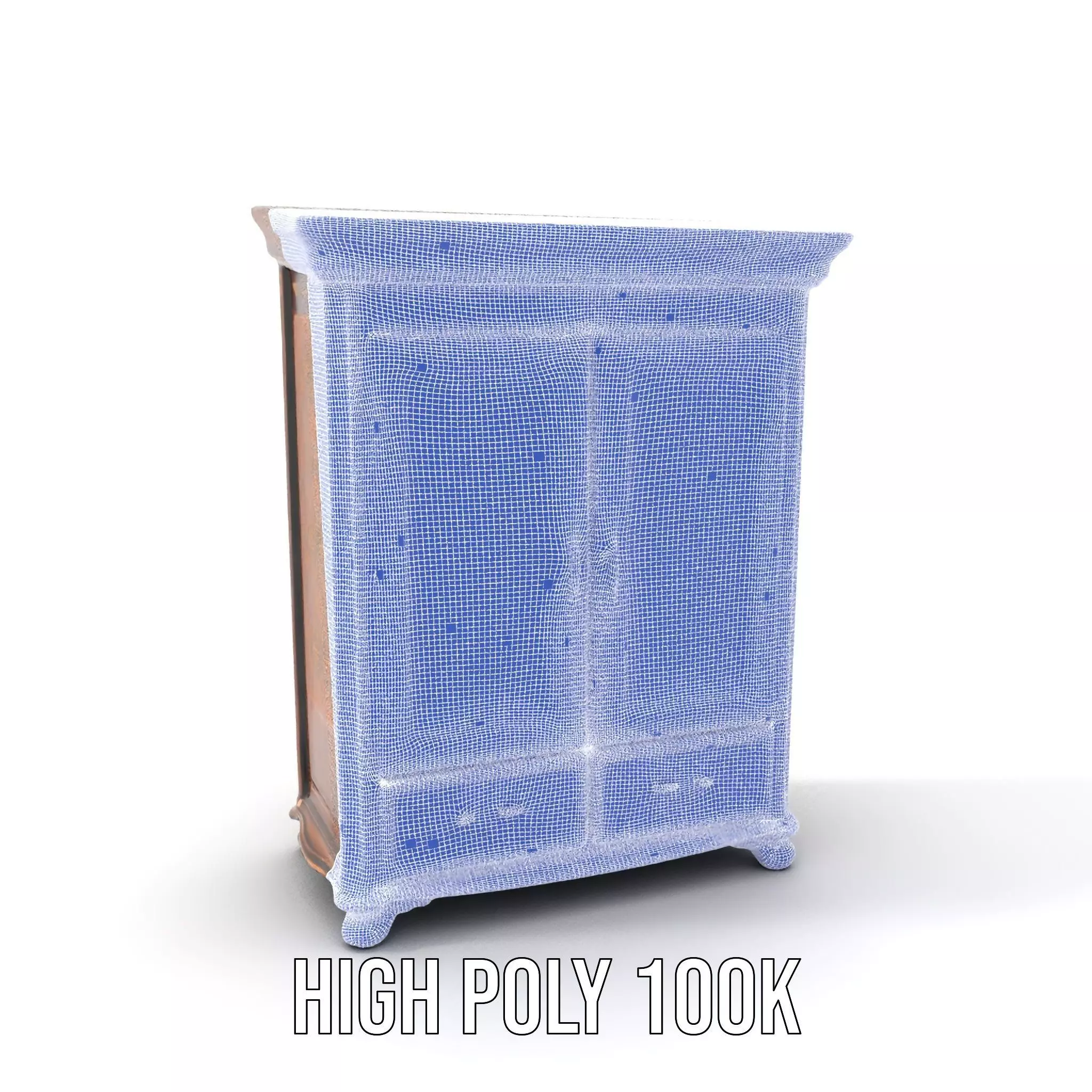 Ornate Wooden Wardrobe model pack Low-poly 3D model_4