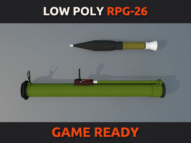 Low Poly RPG-26 Low-poly 3D model