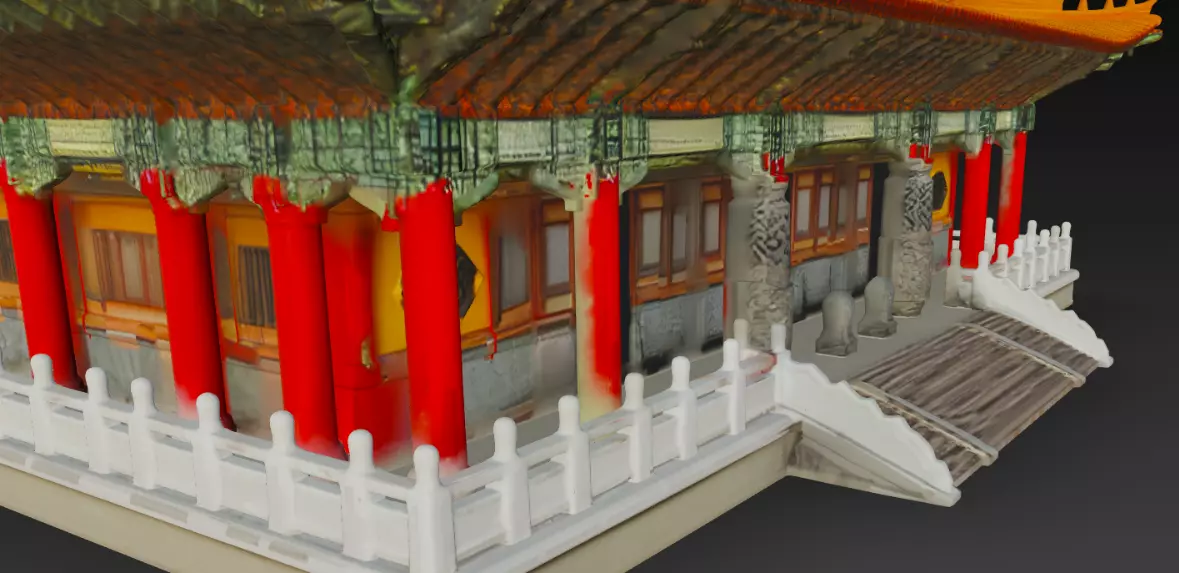 Traditional Chinese Temple 3D Model Low-poly 3D model_4