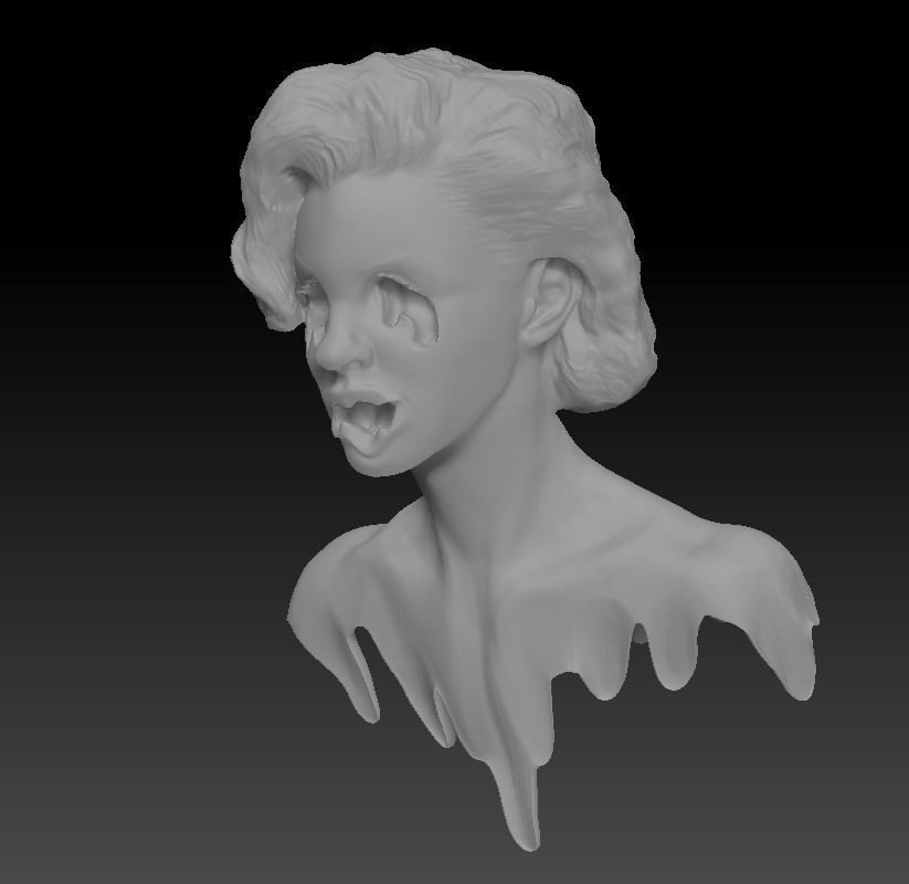 Halloween Marilyn Monroe Ghost 3D print model_1