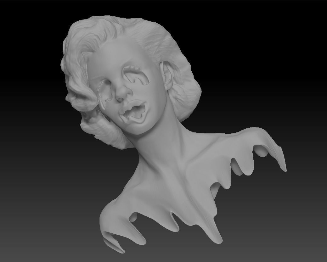 Halloween Marilyn Monroe Ghost 3D print model_0