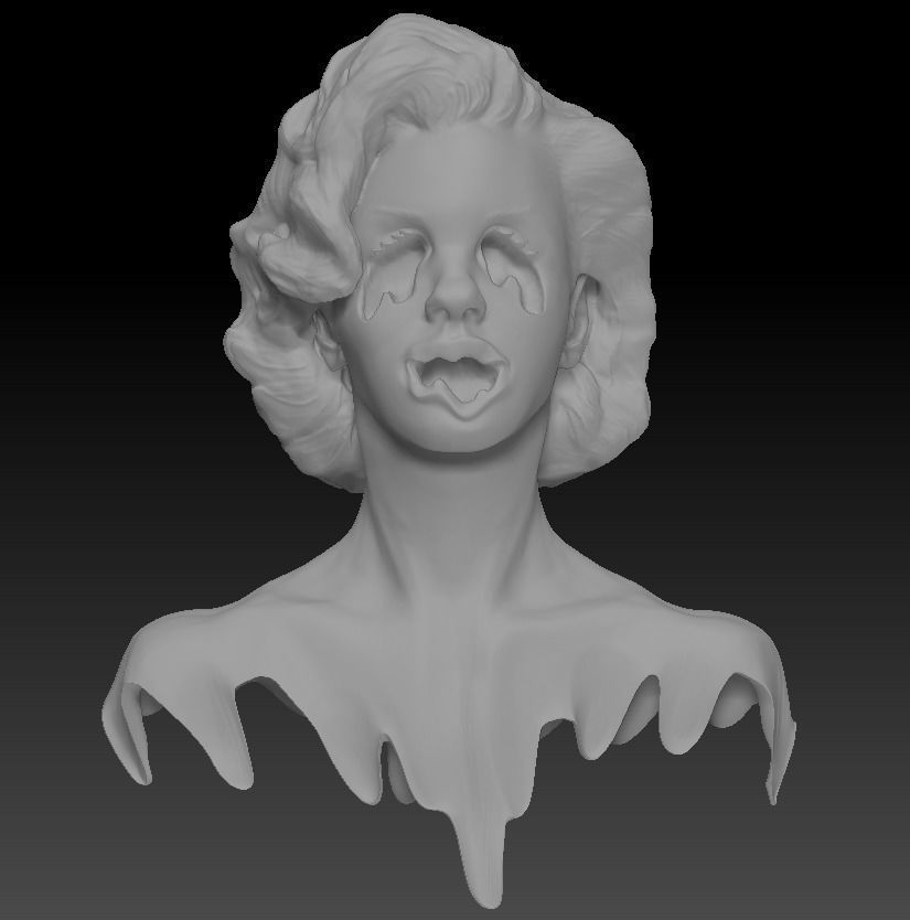 Halloween Marilyn Monroe Ghost 3D print model_5