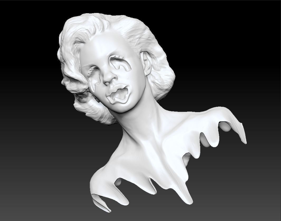 Halloween Marilyn Monroe Ghost 3D print model_2