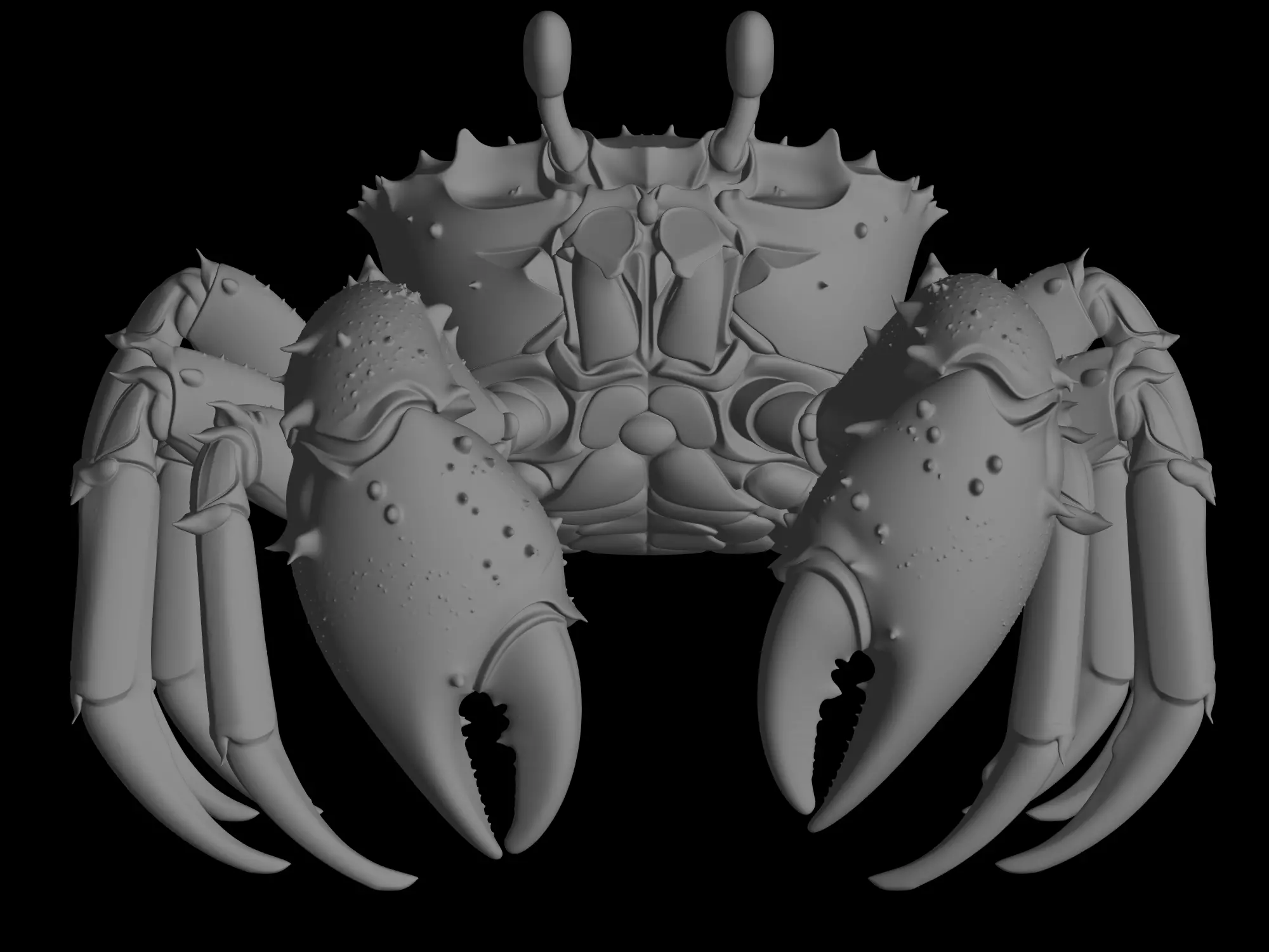 realistic crab model 3D print model