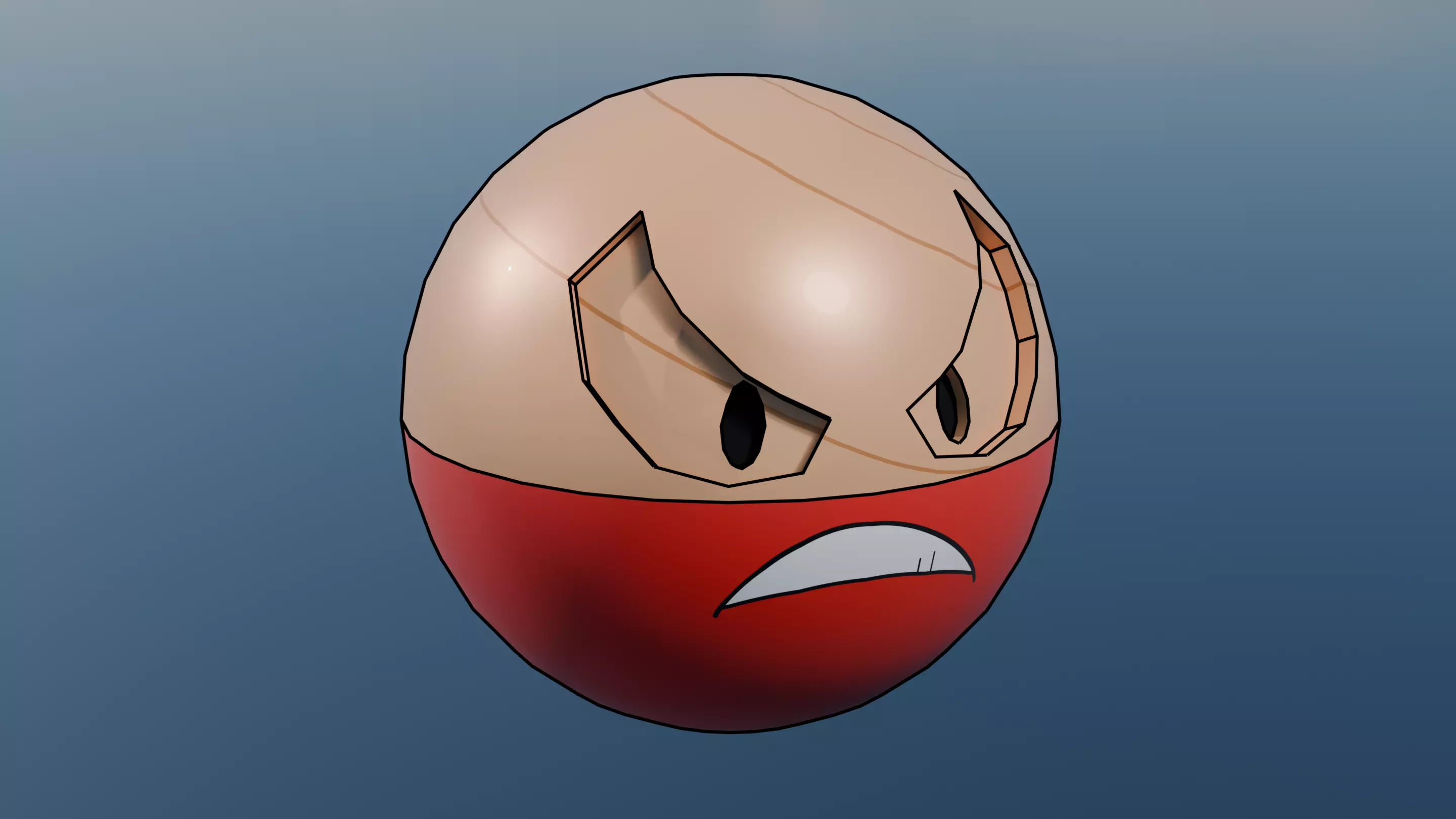 Pokemon Hisuian Electrode and Shiny version  Low-poly 3D model_1
