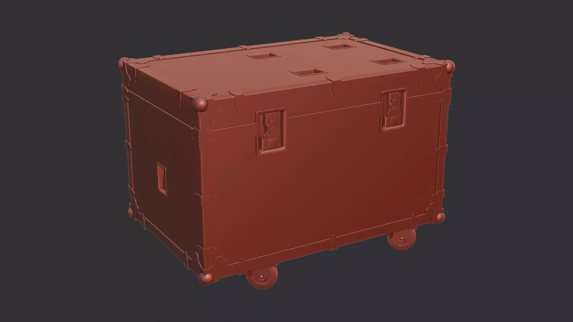 Rugged Flight Case with Metal Corners Low-poly 3D model_6