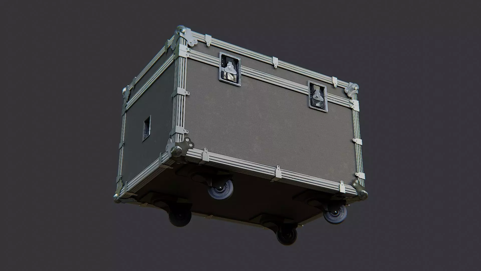 Rugged Flight Case with Metal Corners Low-poly 3D model_5