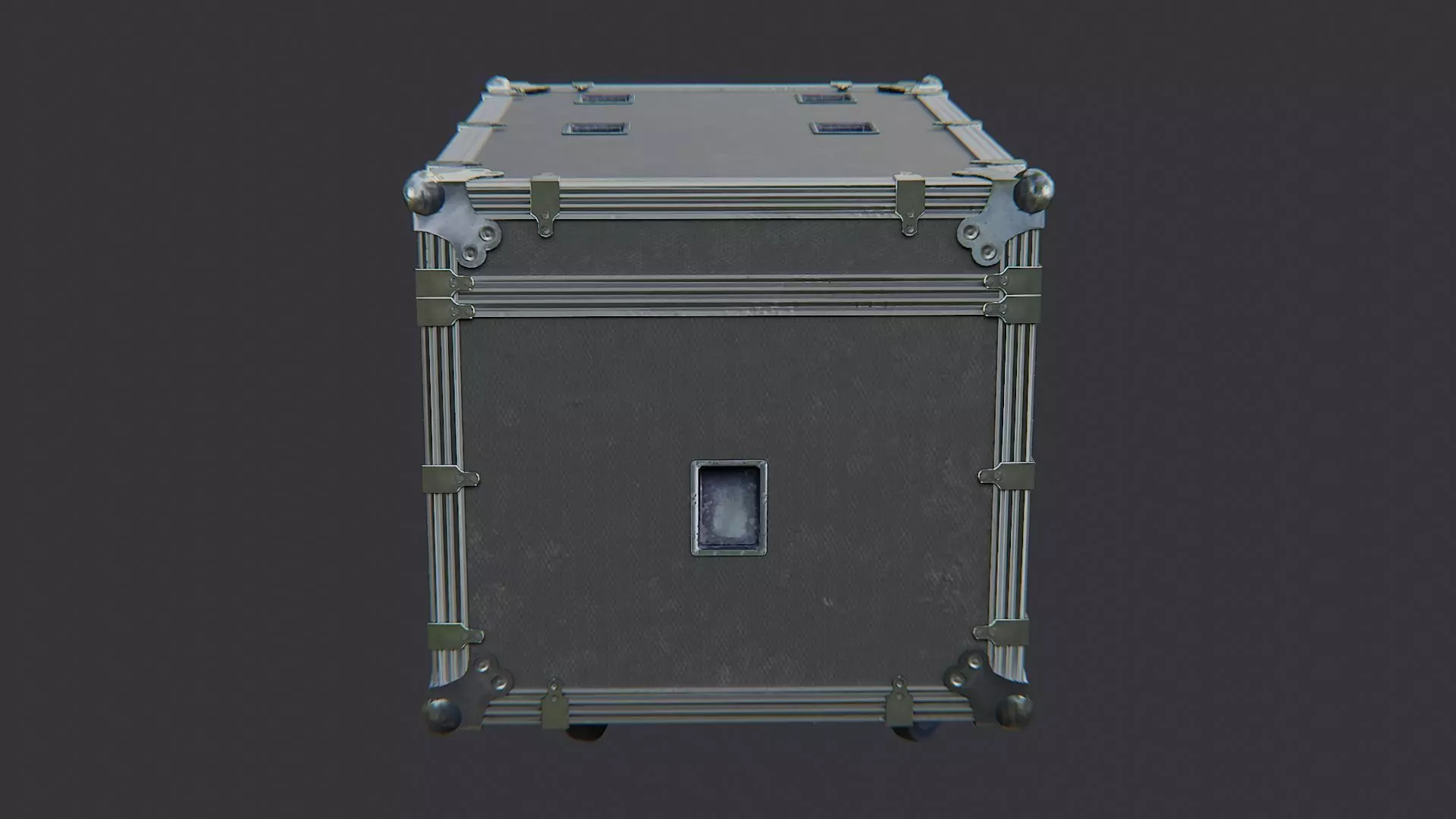 Rugged Flight Case with Metal Corners Low-poly 3D model_1