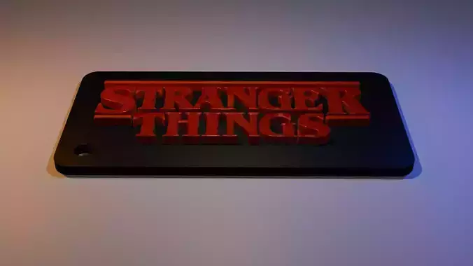 Stranger Things 3D Logo Keychain