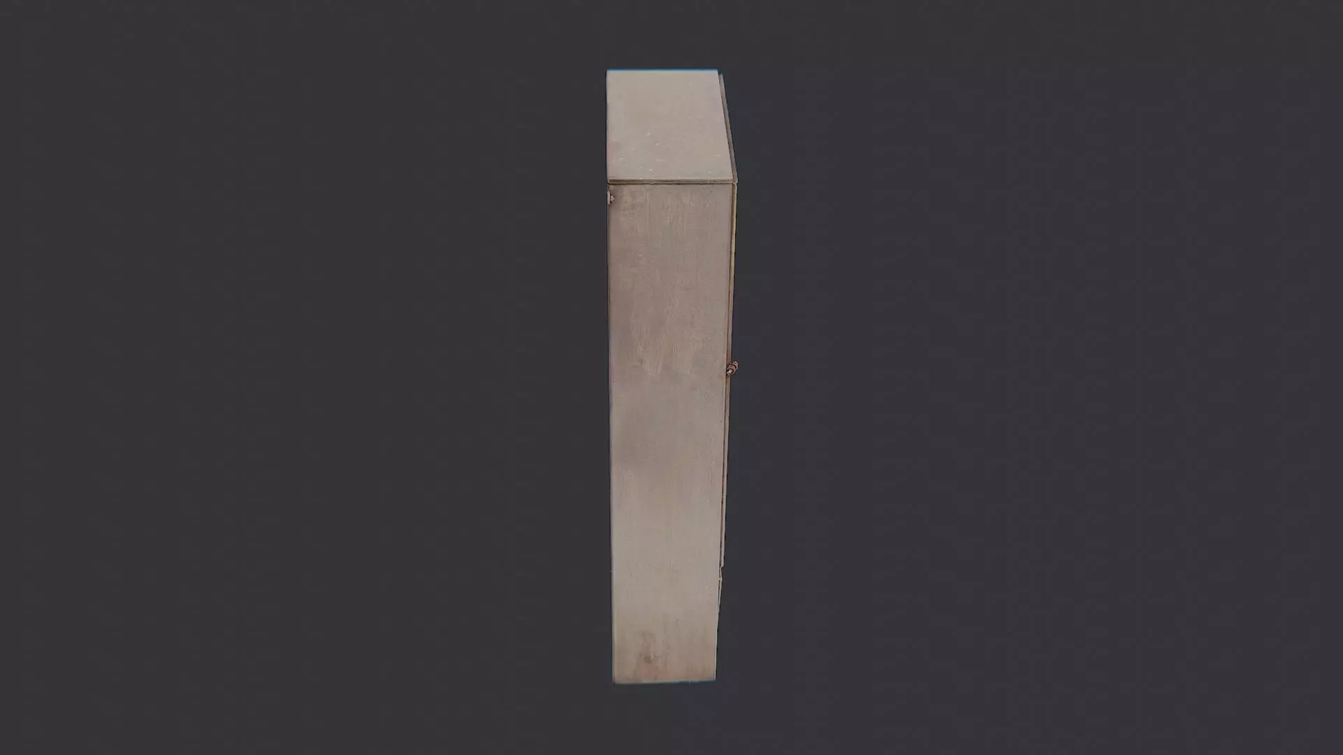 Rusty Electrical Distribution Box Metal Enclosure Low-poly 3D model_0