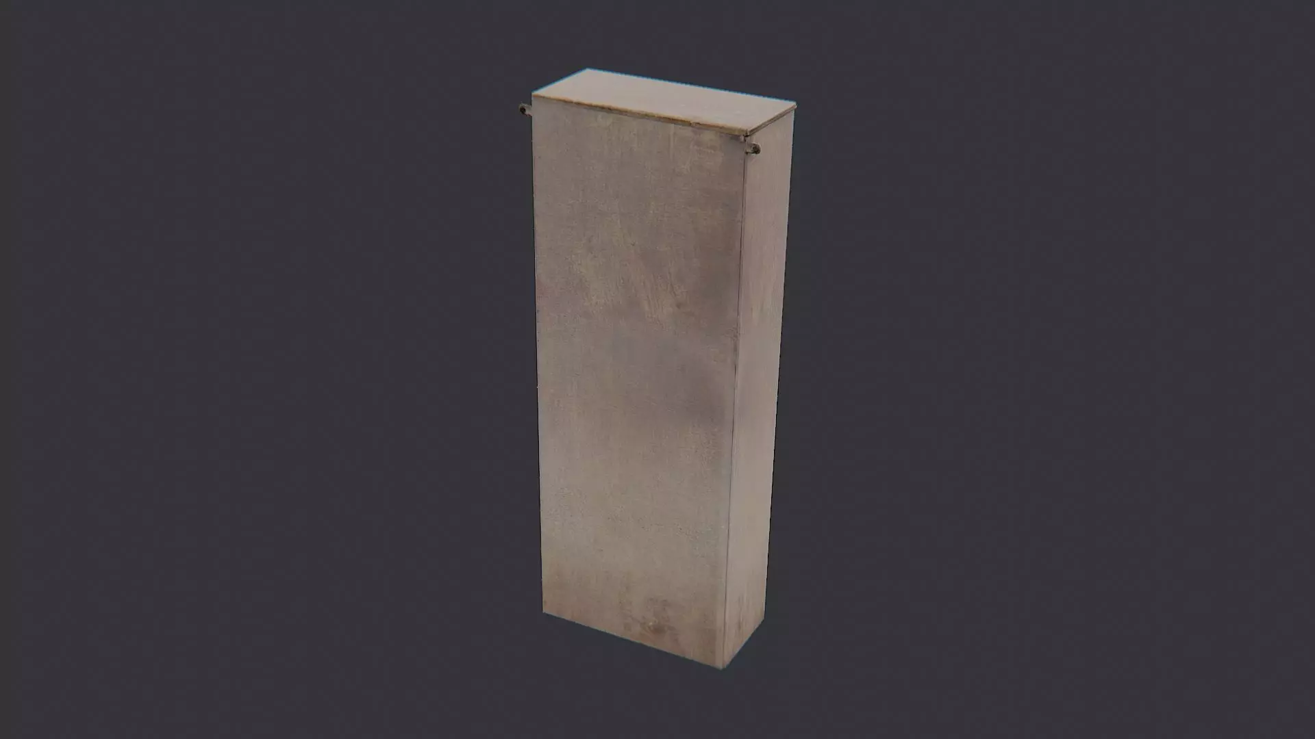 Rusty Electrical Distribution Box Metal Enclosure Low-poly 3D model_1