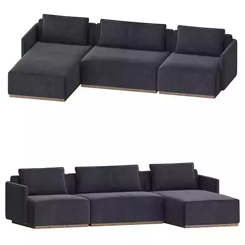 Modular and modern fabric sofa
