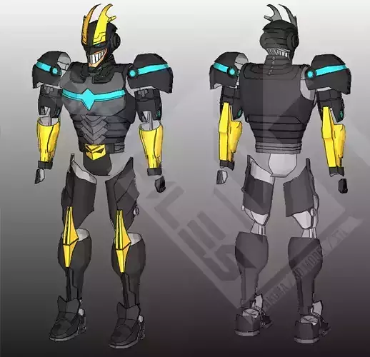 Armored Allmight Pepakura Foam cosplay template