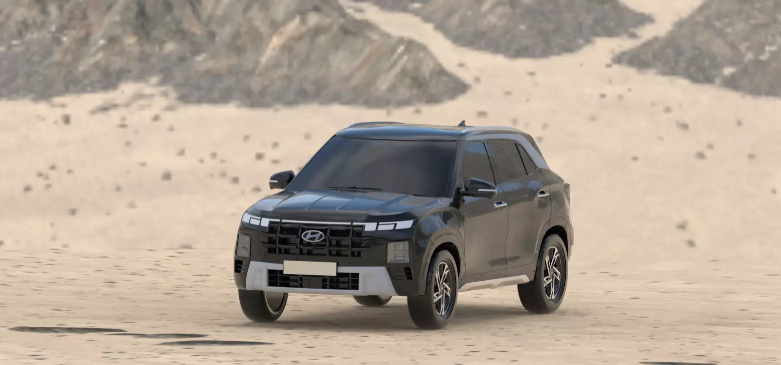 Hyundai Creta 2025 Exterior 3D Model 3D model_2
