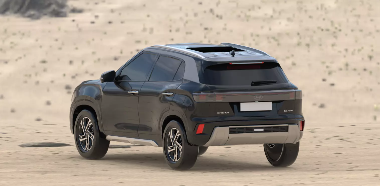 Hyundai Creta 2025 Exterior 3D Model 3D model_1