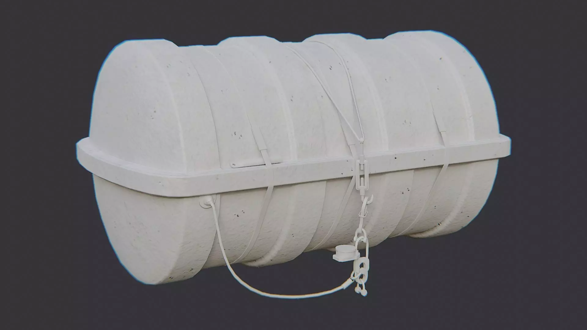 Liferaft for Recreational Watercraft Low-poly 3D model_2