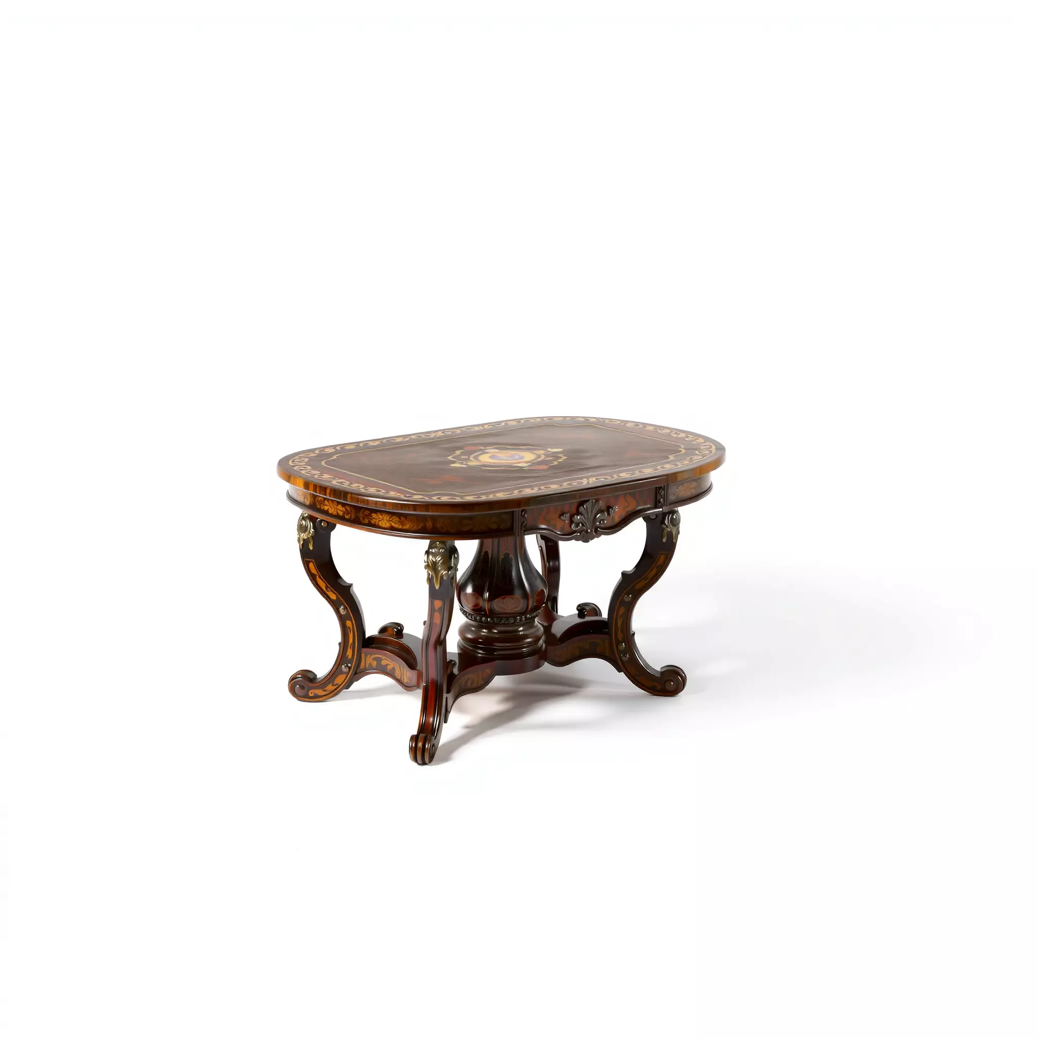Antique Walnut Table model pack Low-poly 3D model_2