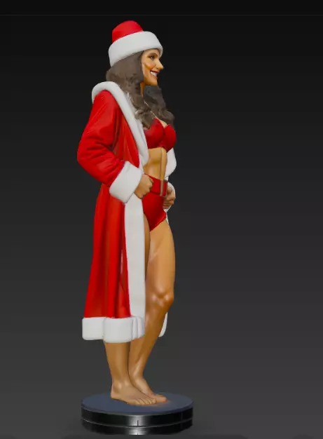 Female santa clause 3d model print 3D print model_3