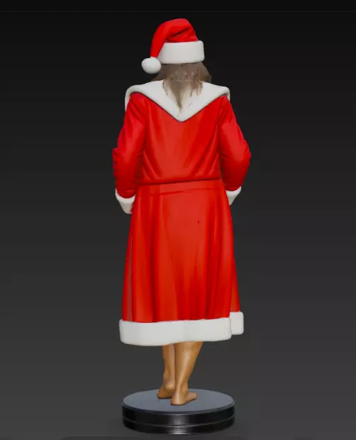 Female santa clause 3d model print 3D print model_2