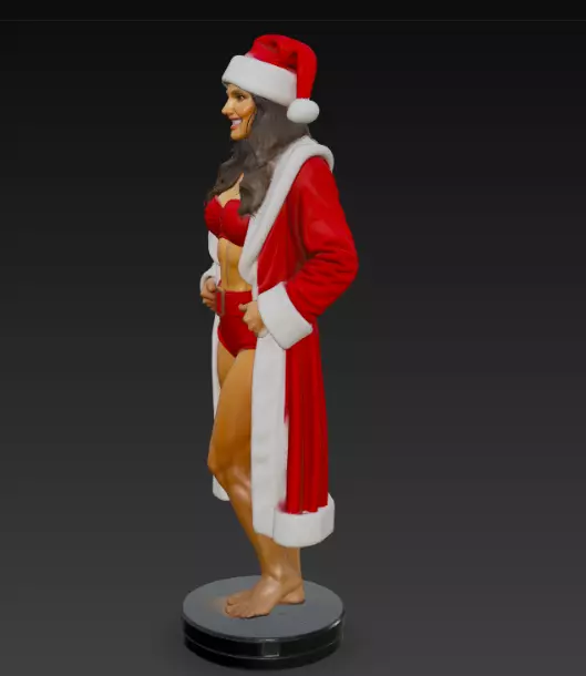 Female santa clause 3d model print 3D print model_1